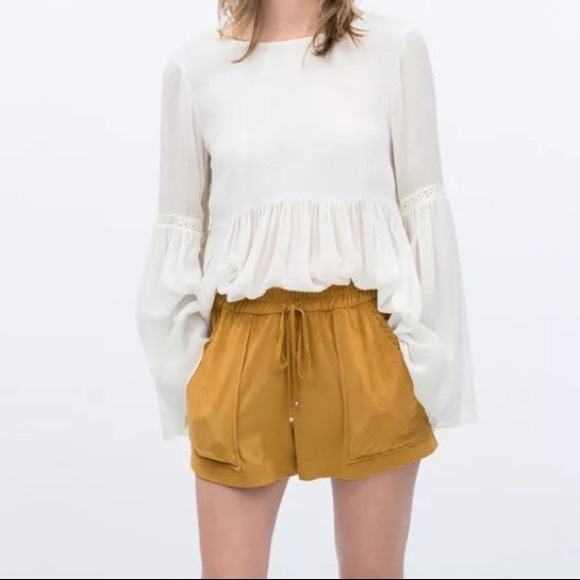 Zara Trafaluc Suede Shorts - Picture 1 of 10